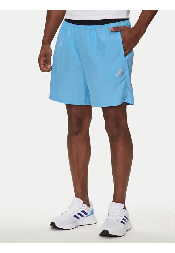 Adidas - adidas Szorty sportowe IR5881 Błękitny Regular Fit. Kolor: niebieski. Materiał: syntetyk. Styl: sportowy