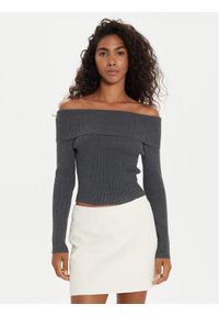 Guess Sweter Nina W4BR73 Z3K92 Szary Slim Fit. Kolor: szary. Materiał: syntetyk #1