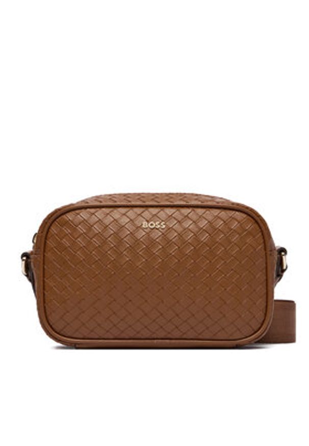BOSS Torebka 50558012 Brązowy. Kolor: brązowy. Materiał: skórzane