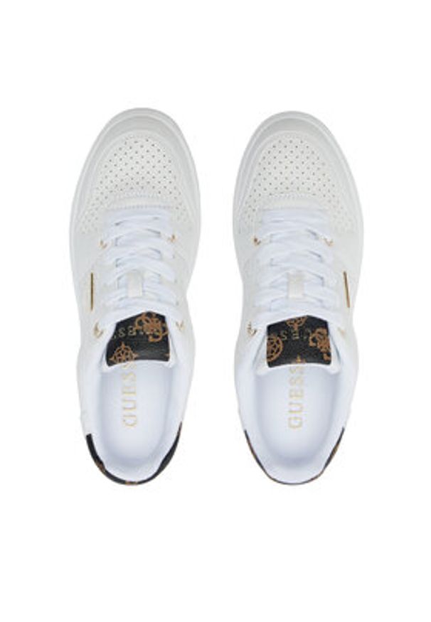 Guess Sneakersy Daiso FLTDAI FAL12 Biały. Kolor: biały. Materiał: skóra