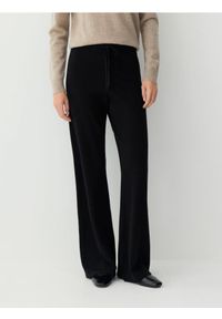 Reserved - Wełniane spodnie z dodatkiem kaszmiru - czarny. Kolor: czarny. Materiał: wełna, kaszmir #1