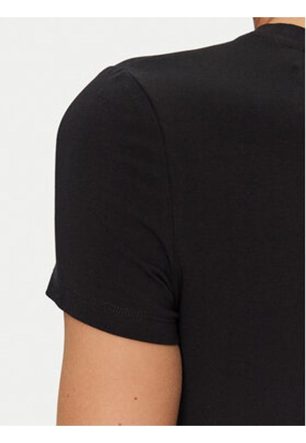 Guess T-Shirt W5GI04 J1314 Czarny Slim Fit. Kolor: czarny. Materiał: bawełna