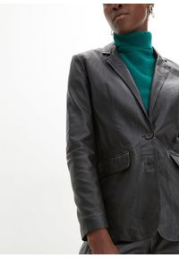 bonprix - Żakiet ze skóry jagnięcej nappa. Kolor: czarny. Materiał: skóra. Styl: klasyczny #2