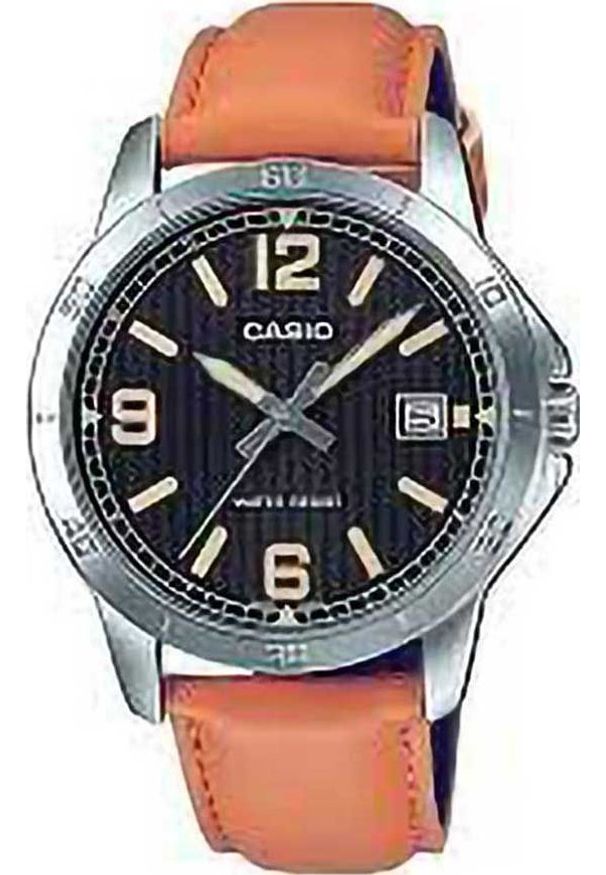 Zegarek Casio MTP-V004L Męski brązowy. Kolor: brązowy