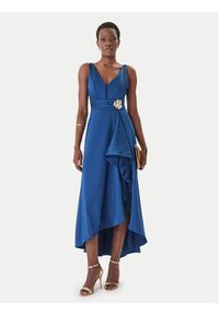 Rinascimento Sukienka koktajlowa CFC0127853003 Niebieski Slim Fit. Kolor: niebieski. Materiał: syntetyk. Styl: wizytowy #3