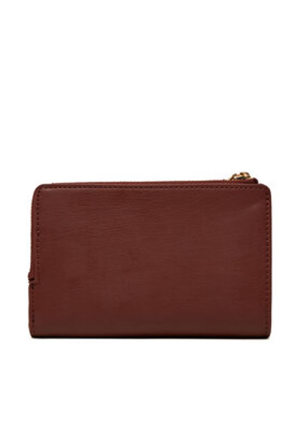 TOMMY HILFIGER - Tommy Hilfiger Duży Portfel Damski AW0AW16922 Bordowy. Kolor: czerwony. Materiał: skóra