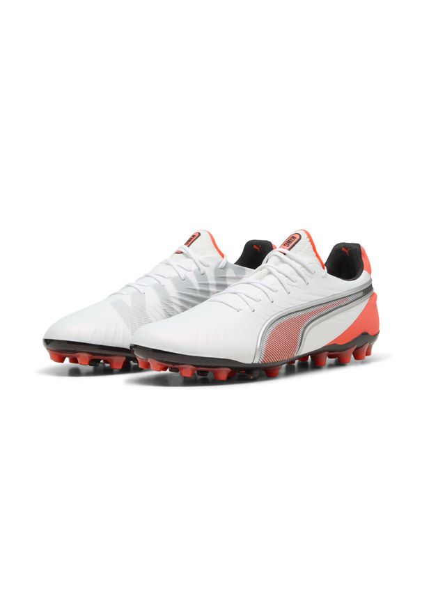 Puma - Buty piłkarskie unisex KING ULTIMATE MG PUMA. Kolor: czerwony, szary, biały, wielokolorowy. Sport: piłka nożna