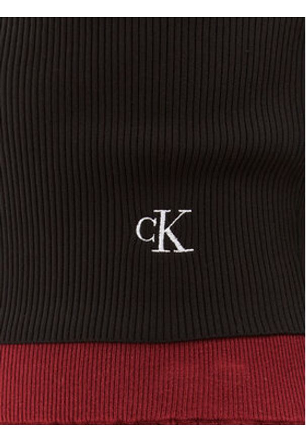 Calvin Klein Jeans Golf J20J222722 Czarny Slim Fit. Typ kołnierza: golf. Kolor: czarny. Materiał: syntetyk