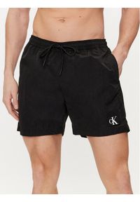 Calvin Klein Swimwear Szorty kąpielowe KM0KM00980 Czarny Regular Fit. Kolor: czarny. Materiał: syntetyk #1