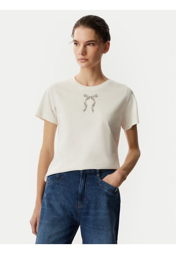 JOOP! T-Shirt Tamme 30103725 Biały Slim Fit. Kolor: biały. Materiał: bawełna
