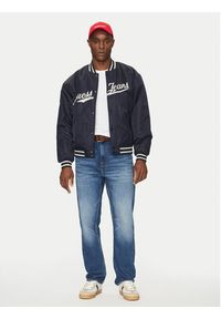 Guess Jeans Kurtka bomber M5RL54 WHAA2 Granatowy Regular Fit. Kolor: niebieski. Materiał: syntetyk