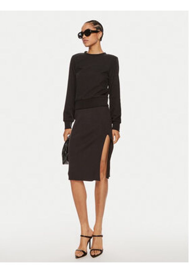 Patrizia Pepe Bluza 8M1618/J219-K103 Czarny Regular Fit. Kolor: czarny. Materiał: syntetyk