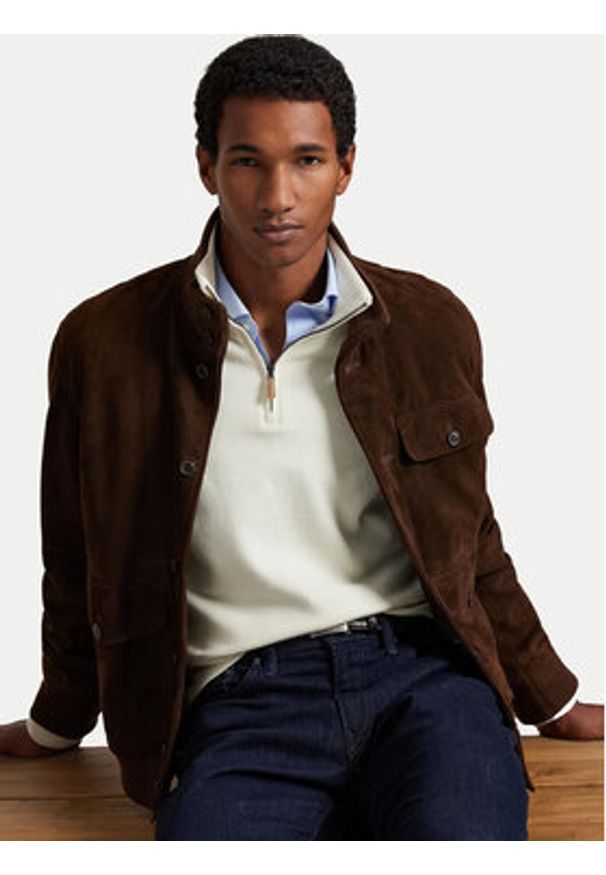 Polo Ralph Lauren Sweter 710P07411004 Écru Regular Fit. Typ kołnierza: polo. Kolor: kremowy. Materiał: bawełna