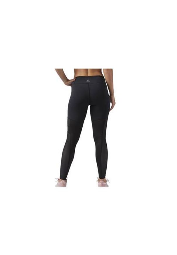 Spodnie do biegania damskie Reebok AC Mesh Tight. Kolor: czarny. Materiał: mesh