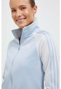 Adidas - adidas dres damski kolor niebieski. Kolor: niebieski. Materiał: dresówka #6