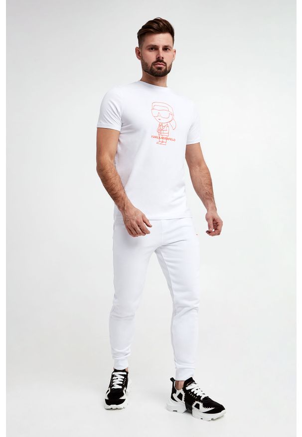 Karl Lagerfeld - T-shirt męski KARL LAGERFELD. Materiał: bawełna, włókno. Wzór: nadruk