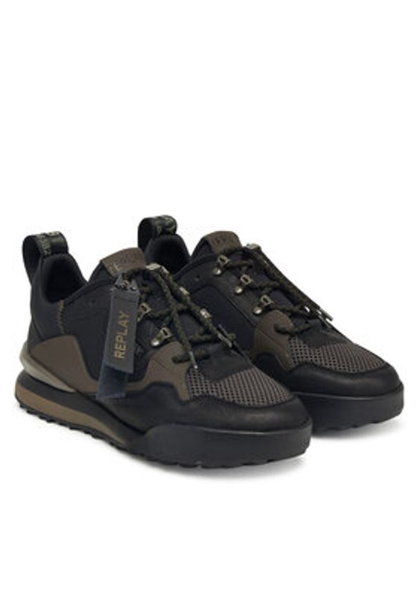 Replay - REPLAY Sneakersy Field M 2.0 GMS8L .000.C0018L Czarny. Kolor: czarny. Materiał: skóra