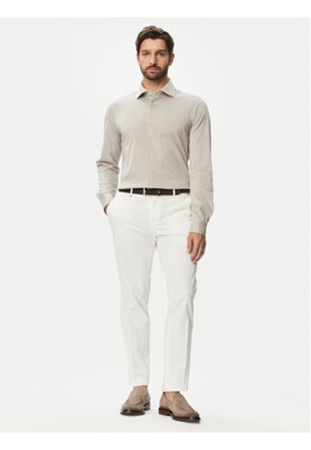 JOOP! Koszula Jsh-275Phil-Jk 30103980 Beżowy jasny Regular Fit. Kolor: beżowy. Materiał: bawełna