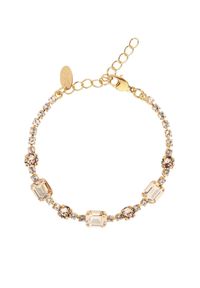 CAROLINE SVEDBOM - Bransoletka z kryształami Corinna. Materiał: złote. Kolor: złoty. Wzór: aplikacja. Kamień szlachetny: kryształ #3