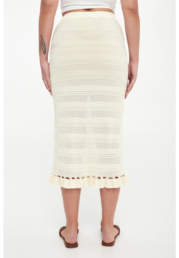 Twinset Milano - Spódnica ażurowa midi TWINSET. Wzór: ażurowy