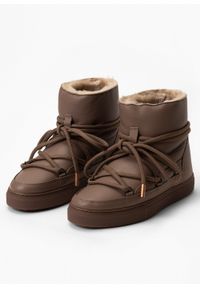 Inuikii - Śniegowce damskie INUIKII FULL LEATHER. Okazja: do pracy, na spacer, na co dzień. Kolor: brązowy. Styl: casual #4