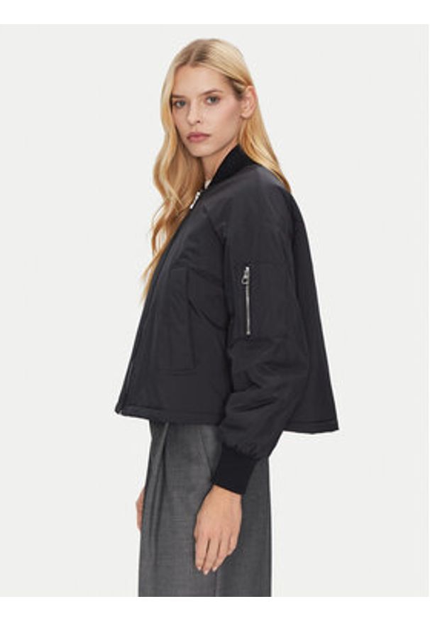 Marc O'Polo Kurtka bomber 500 0808 70307 Granatowy Relaxed Fit. Typ kołnierza: polo. Kolor: niebieski. Materiał: syntetyk