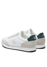 Calvin Klein Jeans Sneakersy Retro Runner YM0YM01119 Écru. Materiał: skóra, zamsz