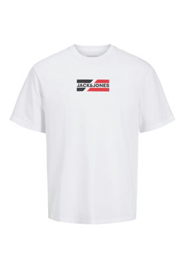 Jack & Jones T-Shirt Corp Graphic 12268415 Biały Regular Fit. Kolor: biały. Materiał: bawełna