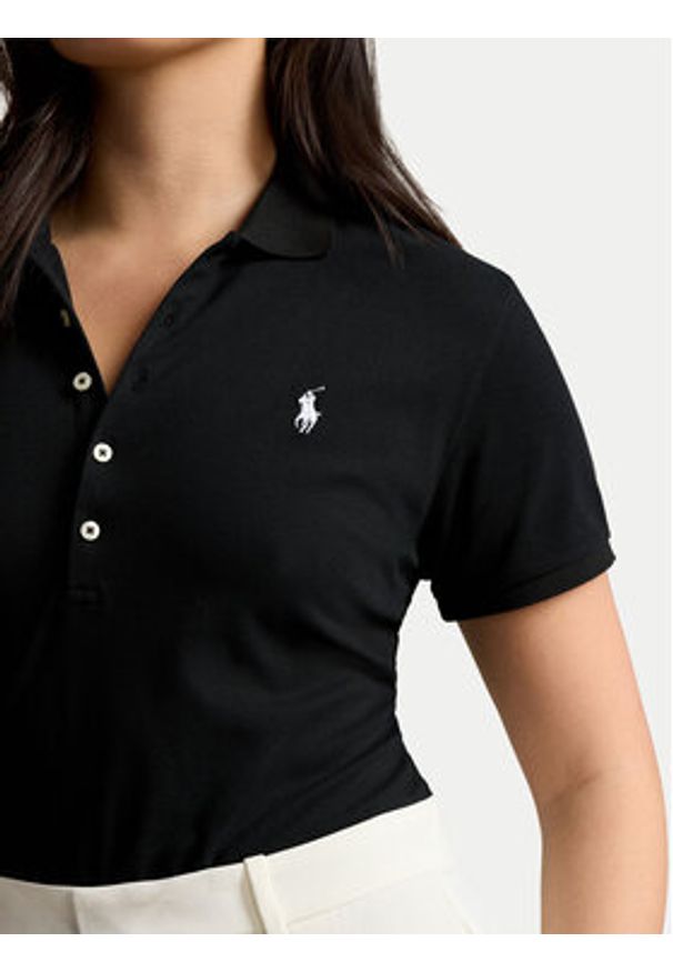 Polo Ralph Lauren Polo 211870245005 Czarny Slim Fit. Typ kołnierza: polo. Kolor: czarny. Materiał: bawełna