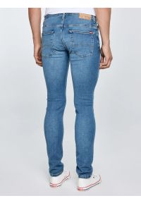 Big-Star - Jeansy męskie skinny niebieskie Jeffray 266. Okazja: na co dzień. Stan: obniżony. Kolor: niebieski. Długość: krótkie. Styl: casual