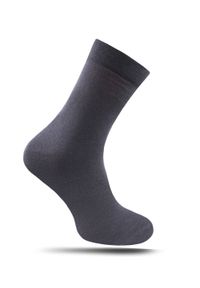 Nadir - Skarpetki Męskie, Jednokolorowe, Bezuciskowe, BAWEŁNA - NADIR - Ciemna Stal. Materiał: bawełna. Wzór: ze splotem