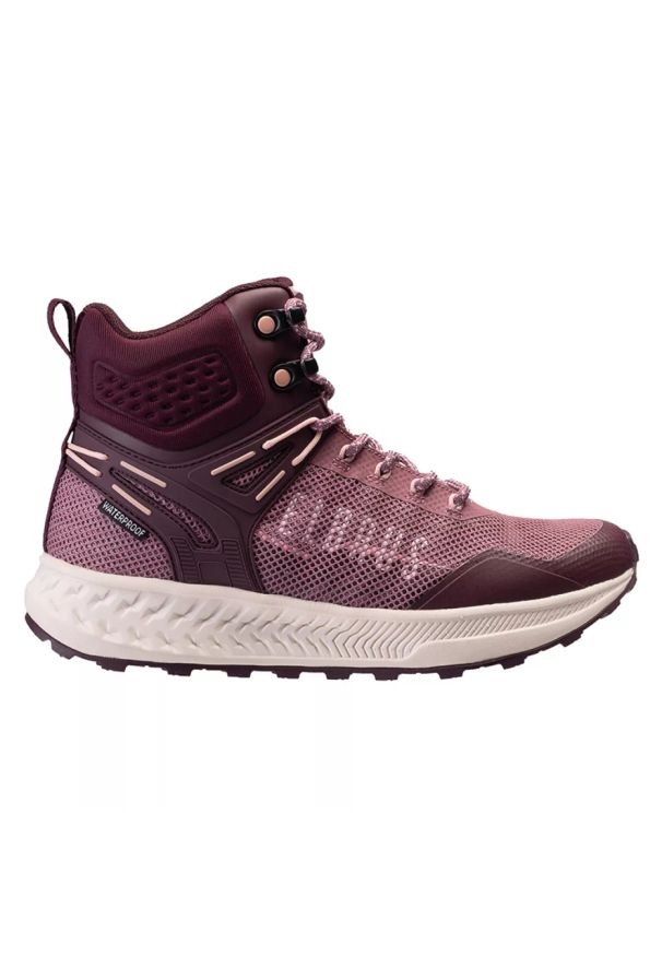 Buty trekkingowe damskie Elbrus Saran Mid WP Wo's - różowe, Rozmiar buta 38. Okazja: na co dzień, na spacer. Kolor: różowy. Materiał: materiał. Szerokość cholewki: normalna. Styl: casual, sportowy
