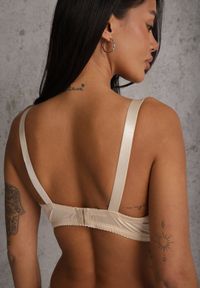 Renee - Jasnobeżowy Biustonosz Full Cup z Ramiączkami z Regulacją Posofia. Kolor: beżowy #6