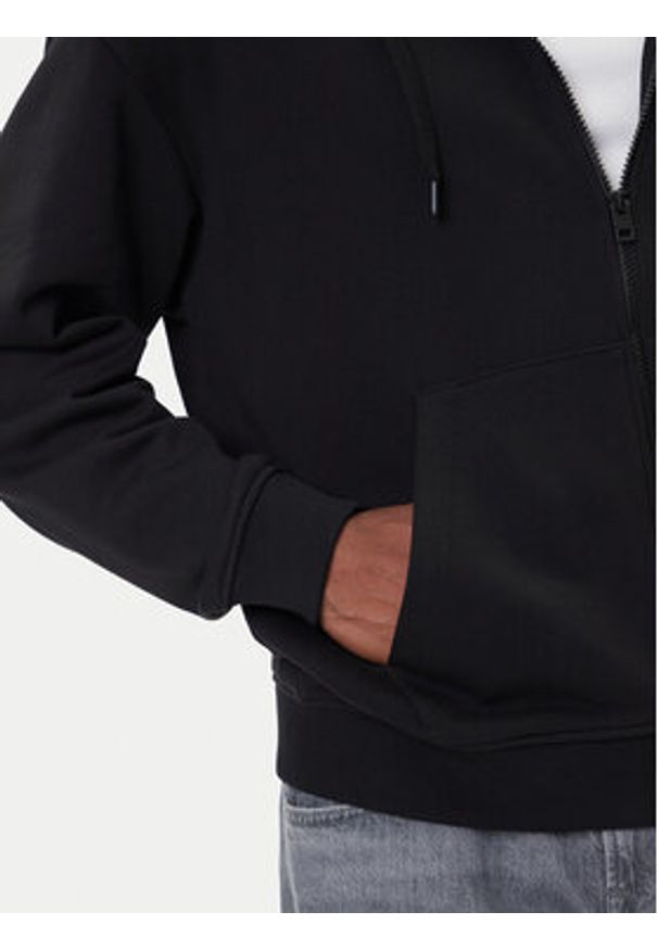 Hugo - HUGO Bluza Delastomer 50546874 Czarny Relaxed Fit. Kolor: czarny. Materiał: bawełna