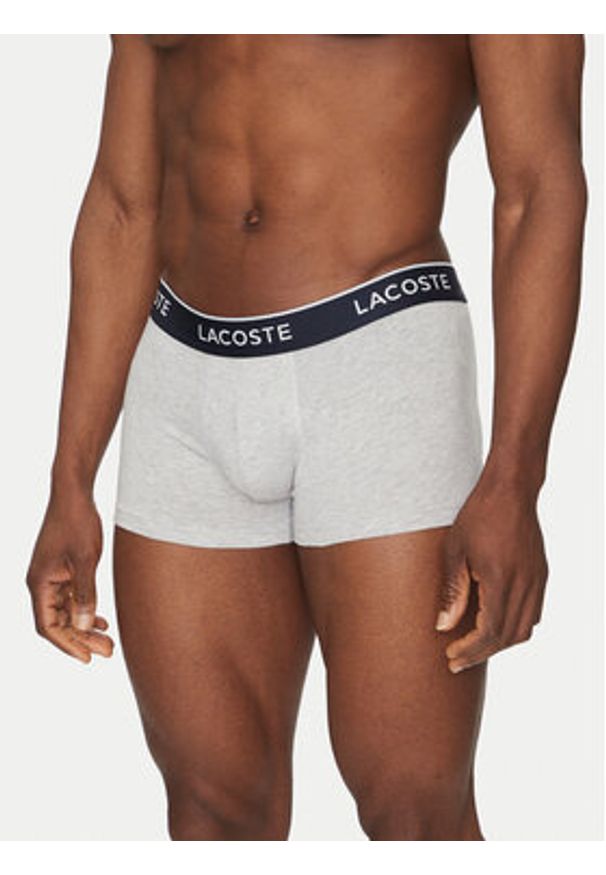 Lacoste Komplet bokserek 5H1300 Szary. Kolor: szary. Materiał: bawełna
