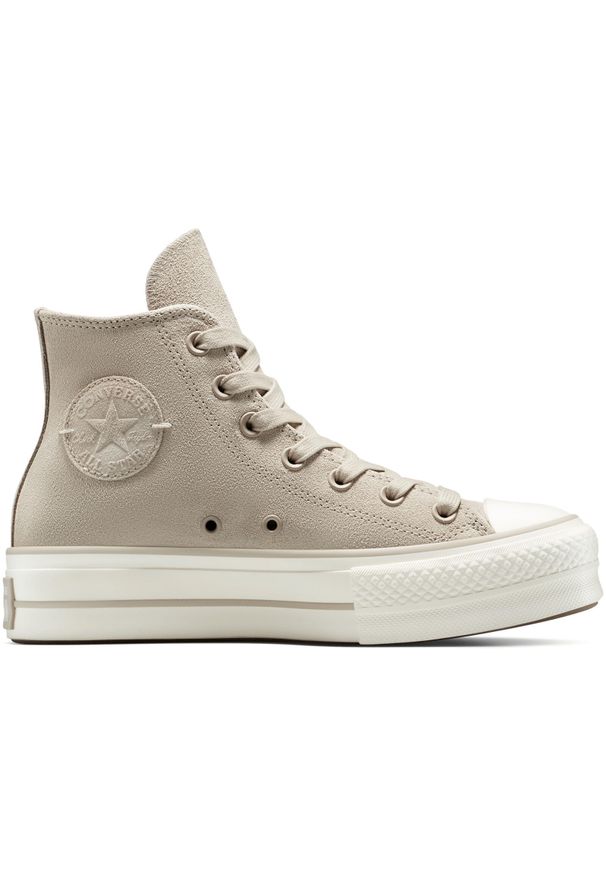 Buty sportowe Converse Chuck Taylor All Star Lift. Kolor: beżowy. Materiał: materiał. Model: Converse All Star. Sport: fitness