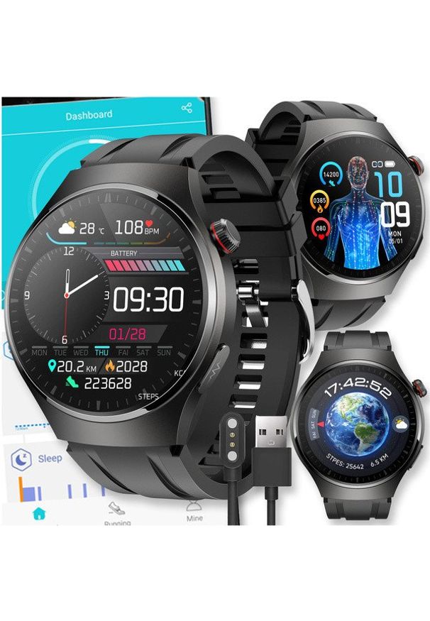 Diaway - SMARTWATCH SMARTBAND BAND OPASKA ZEGAREK AMOLED SP02 BLUETOOTH 5ATM PRO FIT MT200. Rodzaj zegarka: smartwatch