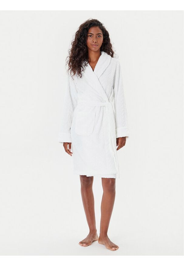 Lauren Ralph Lauren - LAUREN RALPH LAUREN Szlafrok ILN42455 Biały. Kolor: biały. Materiał: syntetyk