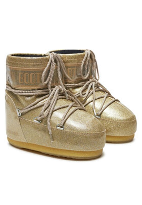 Moon Boot Śniegowce Icon Low Glitter 80D1409440 Złoty. Kolor: złoty. Materiał: skóra