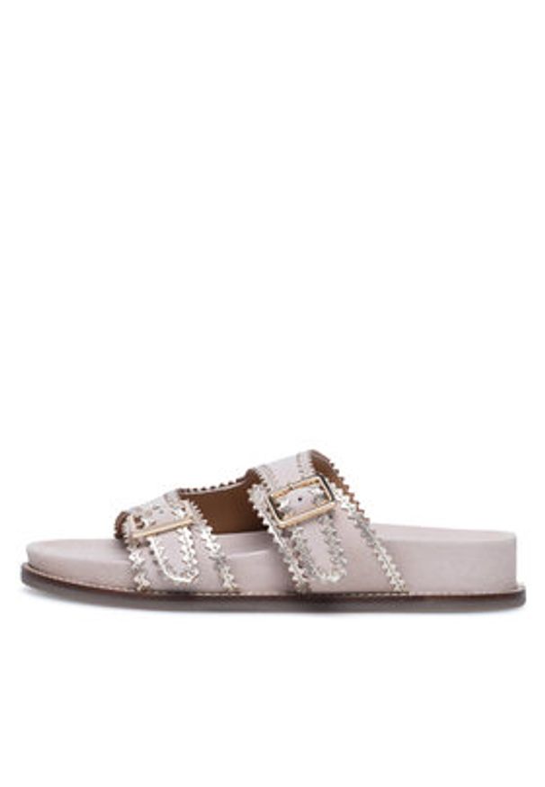 Sergio Bardi Klapki SERGIO BARDI-WI29-03-M24-SB Beżowy. Kolor: beżowy. Materiał: zamsz, skóra