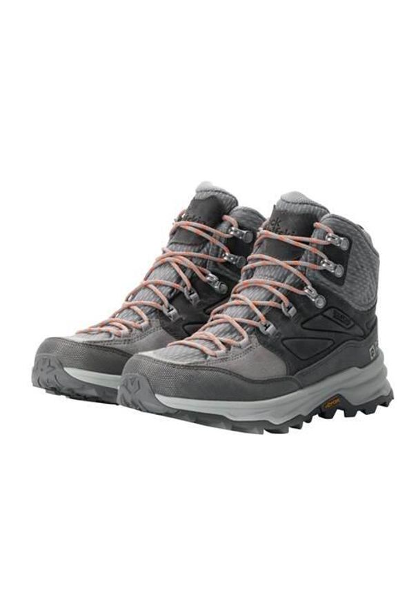 Buty trekkingowe damskie Jack Wolfskin Cyrox Texapore Mid. Kolor: szary. Materiał: materiał, skóra, syntetyk. Szerokość cholewki: normalna