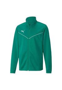 Puma - Dziecięca/niemowlęca Poliestrowa Kurtka Treningowa TeamRISE. Kolor: zielony. Materiał: poliester