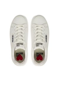 Love Moschino - LOVE MOSCHINO Sneakersy JA15335G0NIEC10A Biały. Kolor: biały. Materiał: skóra