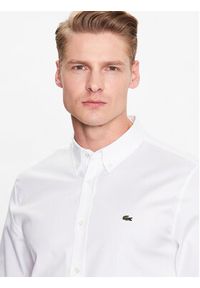 Lacoste Koszula CH2933 Biały Regular Fit. Kolor: biały. Materiał: bawełna #3