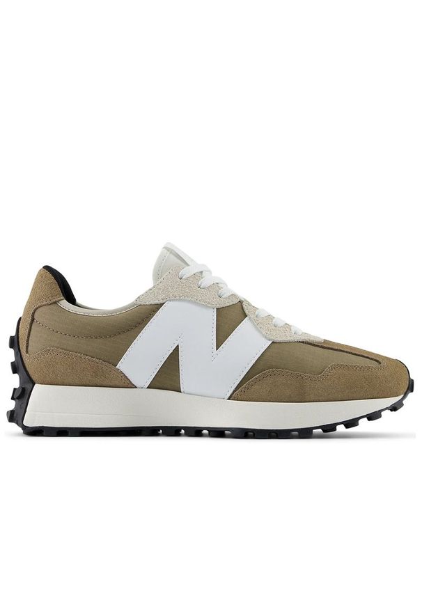 Buty unisex New Balance U327SBC - brązowe. Okazja: na co dzień. Zapięcie: sznurówki. Kolor: brązowy. Materiał: guma, syntetyk, zamsz, materiał, skóra. Szerokość cholewki: normalna