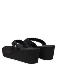 TOMMY HILFIGER - Tommy Hilfiger Japonki Th Wedge Braided Summer Sandal FW0FW09198 Czarny. Kolor: czarny. Materiał: materiał #6