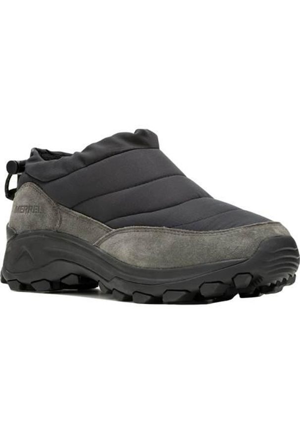 Buty do chodzenia męskie Merrell Winter Moc Zero. Kolor: szary. Materiał: syntetyk, zamsz, materiał. Szerokość cholewki: normalna. Sport: turystyka piesza