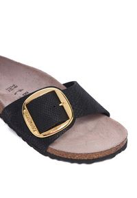 Birkenstock Klapki Madrid Big Buckle 1032965 Czarny. Kolor: czarny. Materiał: skóra #5