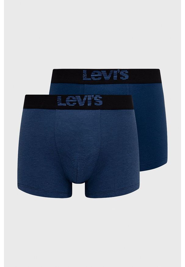 Levi's® - Levi's Bokserki (2-pack) męskie kolor niebieski 37149.0621-darkblueco. Kolor: niebieski. Materiał: bawełna