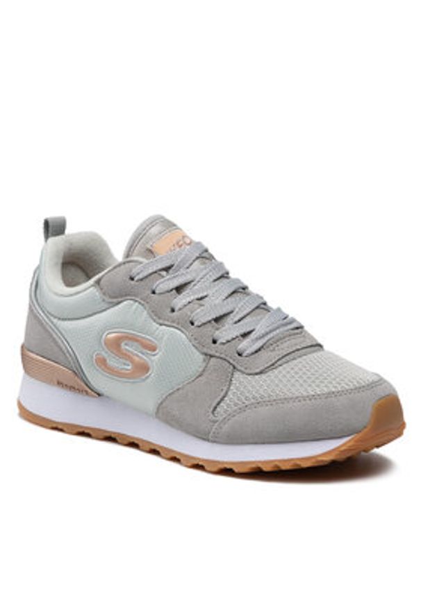 skechers - Skechers Sneakersy Goldn Gurl 111/LTGY Szary. Kolor: szary. Materiał: materiał